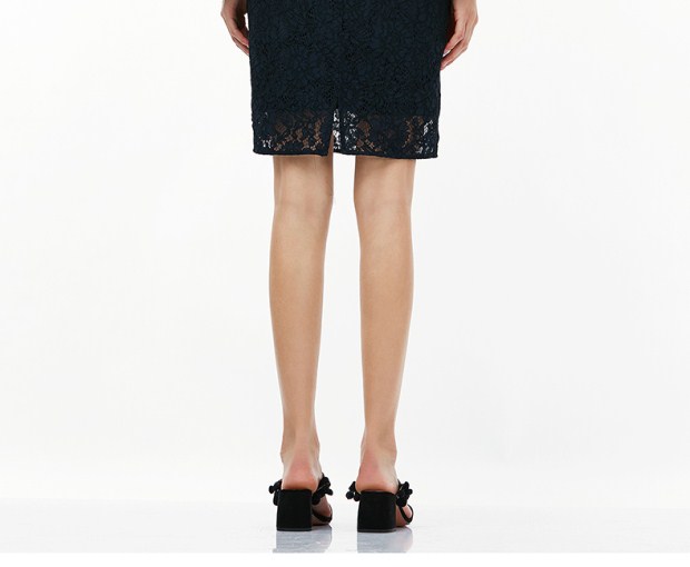 YINER音儿 2017秋季新款 时尚镂空提花半身裙8C57350150