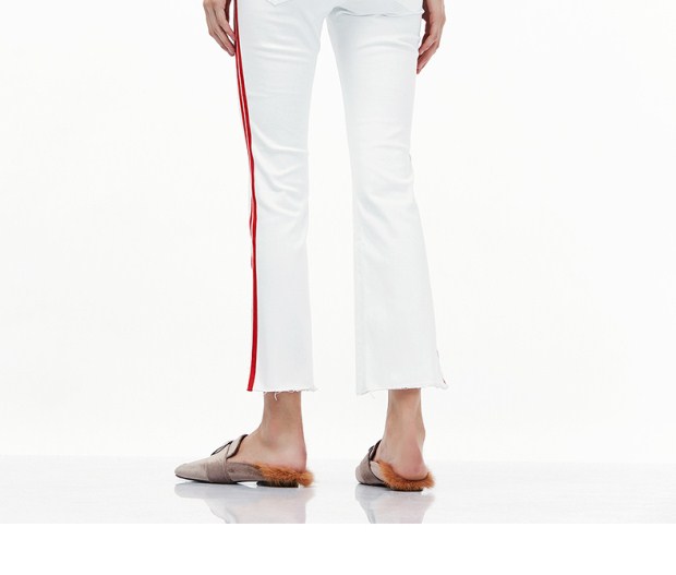 YINER音儿 2017秋季新款 100%纯羊毛条纹修身针织衫女8C57306450