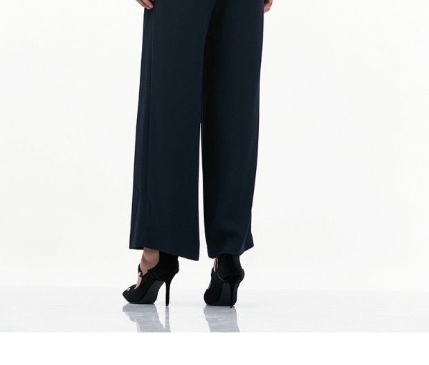 YINER音儿 2017秋季新款 时尚百搭纯色OL阔腿裤8C57320490