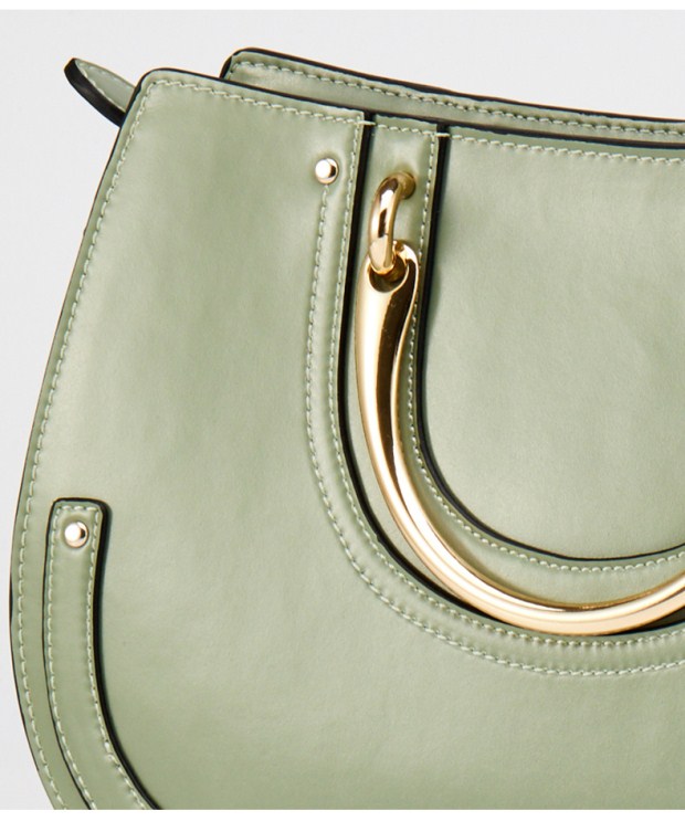 YINER音儿 2017秋季新款 复古金属圆环手提包斜挎包8C57391010