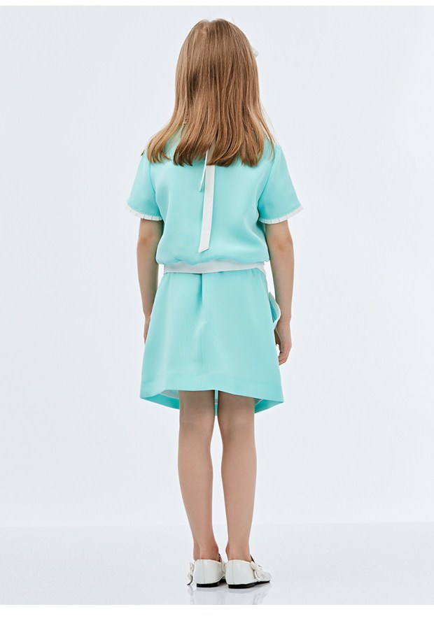 YINER音儿 2017夏季新款 星星印花学院风童装女上衣8167270140