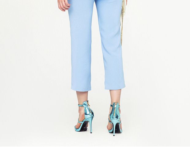 预售-音儿 2017秋季新款 气质浅蓝纯色修身七分袖外套8C57310180