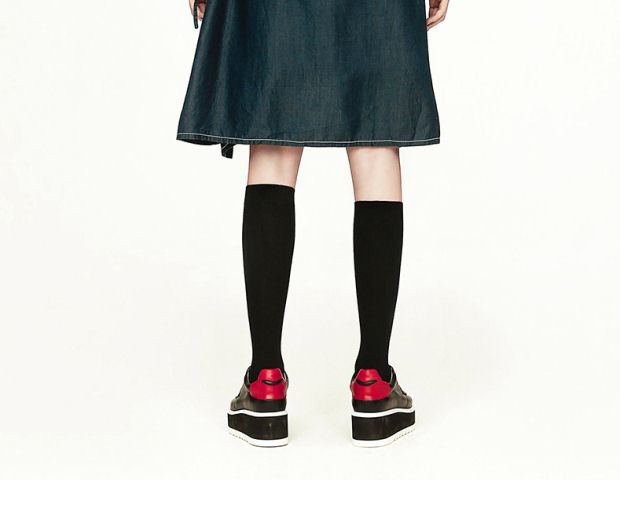 预售-音儿 2017秋季新款 蝴蝶结丝带中长衬衫领女外套8C57310320