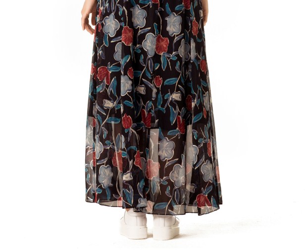 YINER音儿 2017秋季新款 96%桑蚕丝吊带花卉印花连衣裙8C37305190