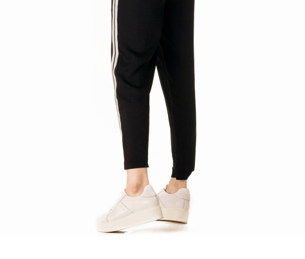 YINER音儿 2017秋季新款 时尚V领条纹拼接修身女上衣8C37370200