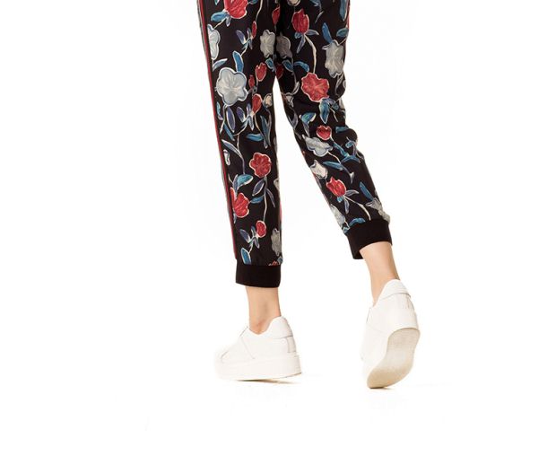 YINER音儿 2017秋季新款 花卉印花拼接修身短外套女8C37310010