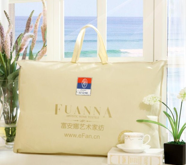 富安娜枕头枕芯 单人枕成人枕麦饭石枕头芯枕芯纯棉 香蒲麦饭石