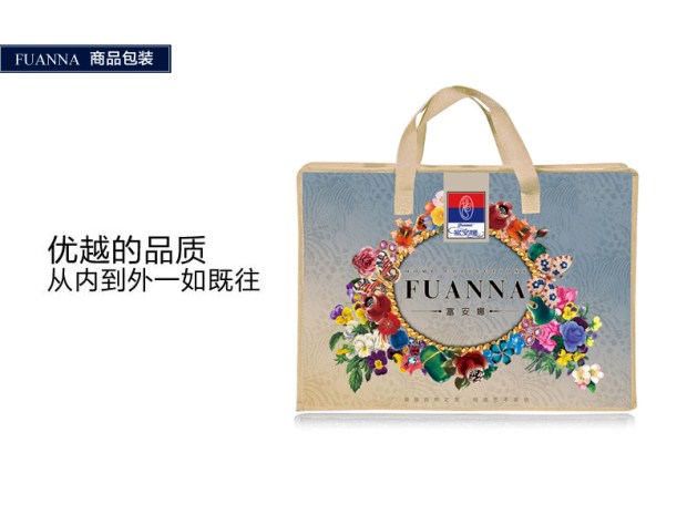 富安娜家纺床上用品四件套纯棉斜纹套件1.5m1.8m被套床单花韵倾城