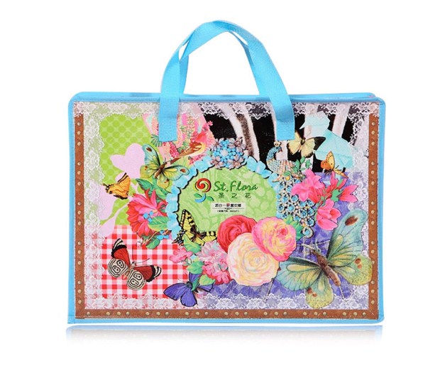 富安娜富安娜家纺圣之花天丝四件套家居套件床品床上用品晓梦粉黛