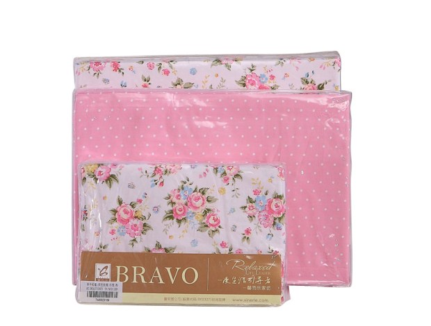 富安娜家纺 馨而乐全棉英伦公主风四件套纯棉套件 英伦玫瑰