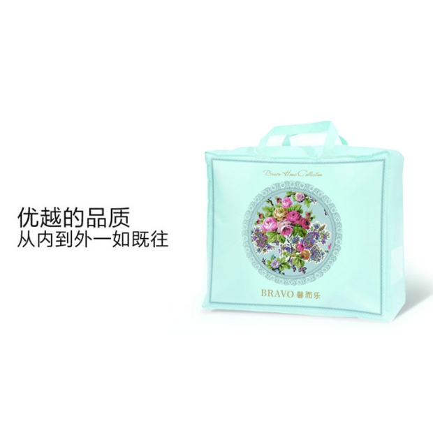 富安娜馨而乐全棉床上四件套纯棉1.8m床双人床单被套床上用品弄舞