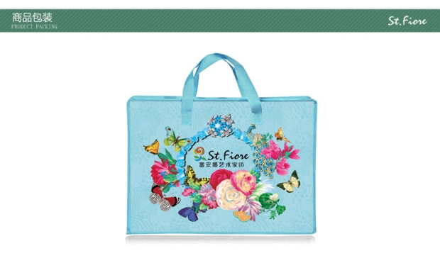 富安娜家纺圣之花纯棉四件套全棉1.5m套件单双人床上用品神秘之歌