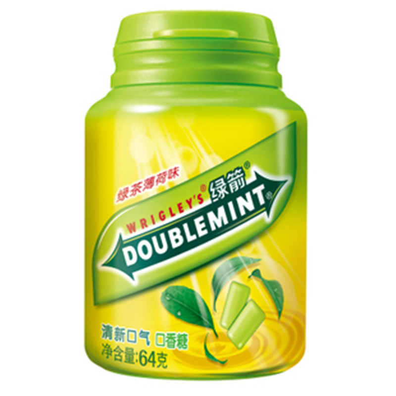 绿箭绿茶薄荷口香糖40粒瓶装