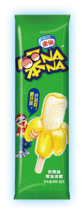 雀巢笨NANA苹果味果冻冰棍