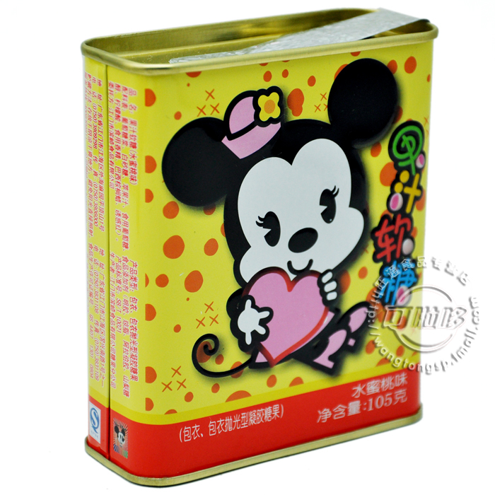 果汁糖果包衣抛光凝胶糖果（水蜜桃口味）