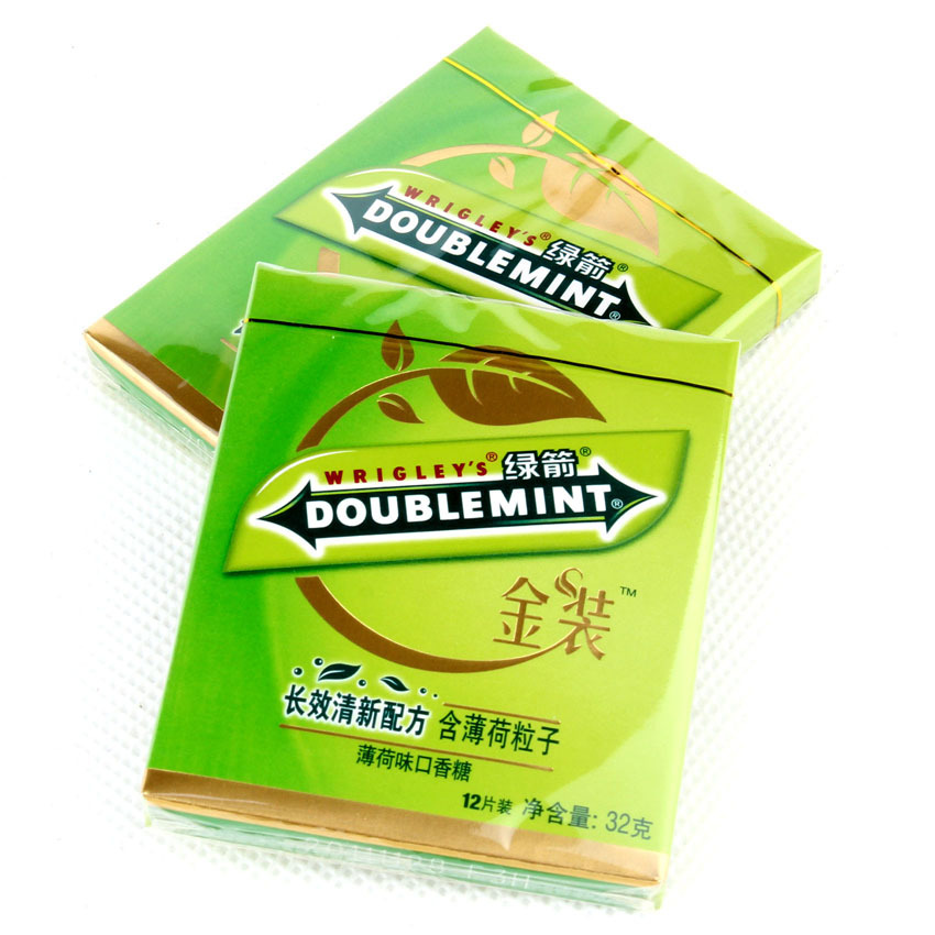 绿箭口香糖-金装薄荷味12片装