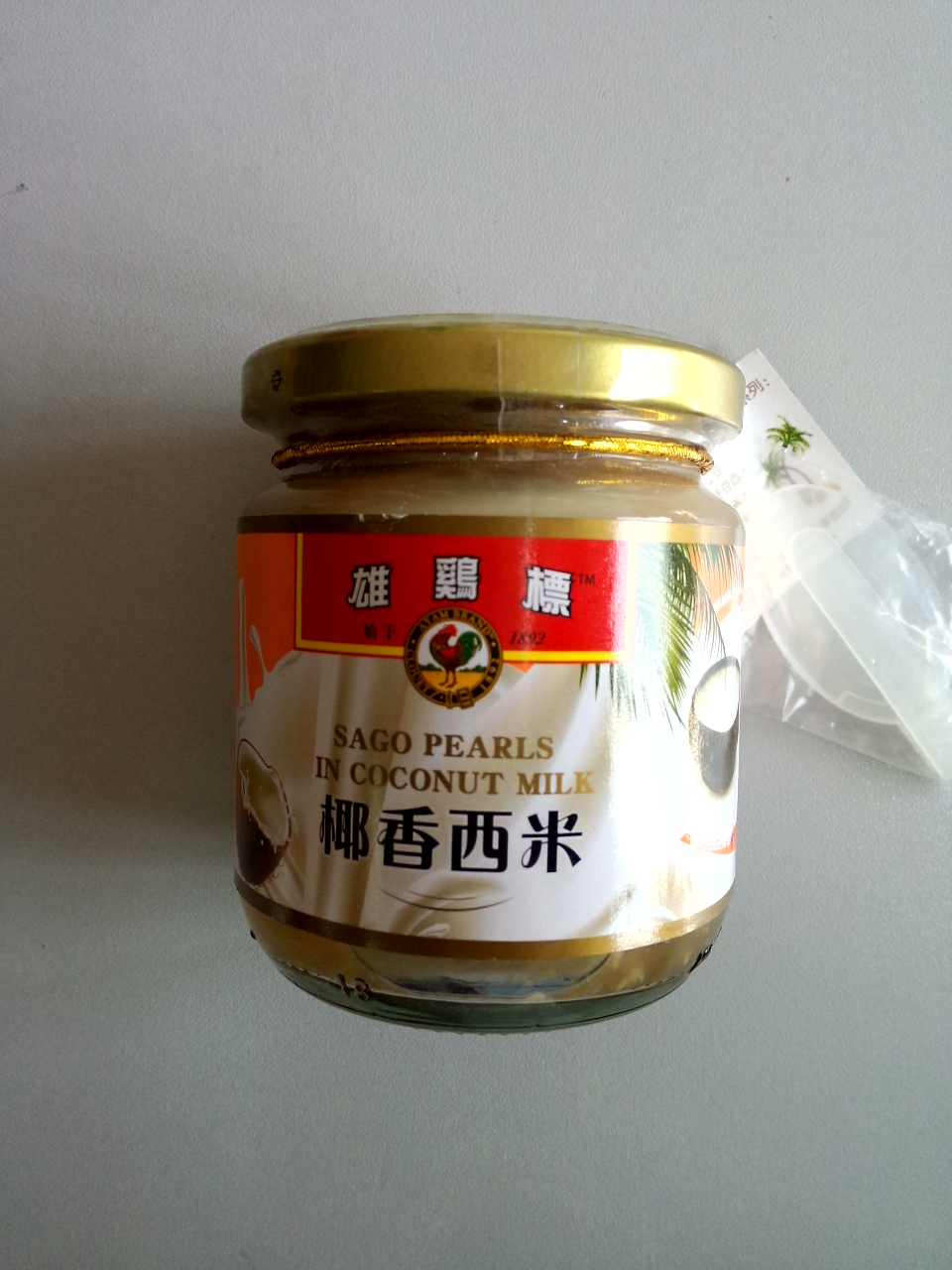 雄鸡标椰香西米甜品罐头