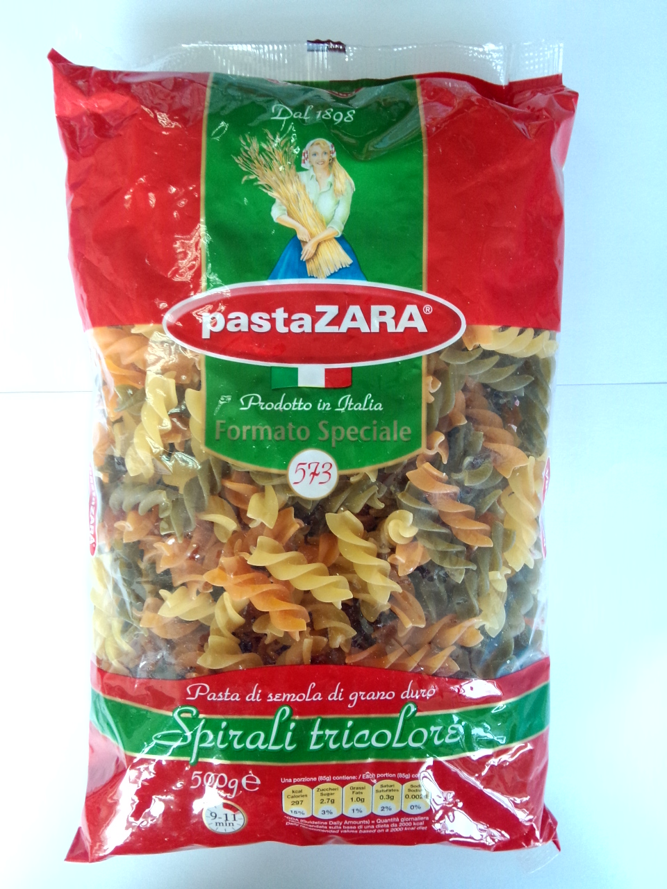 厨乐意大利面条（#57C三色螺丝型）