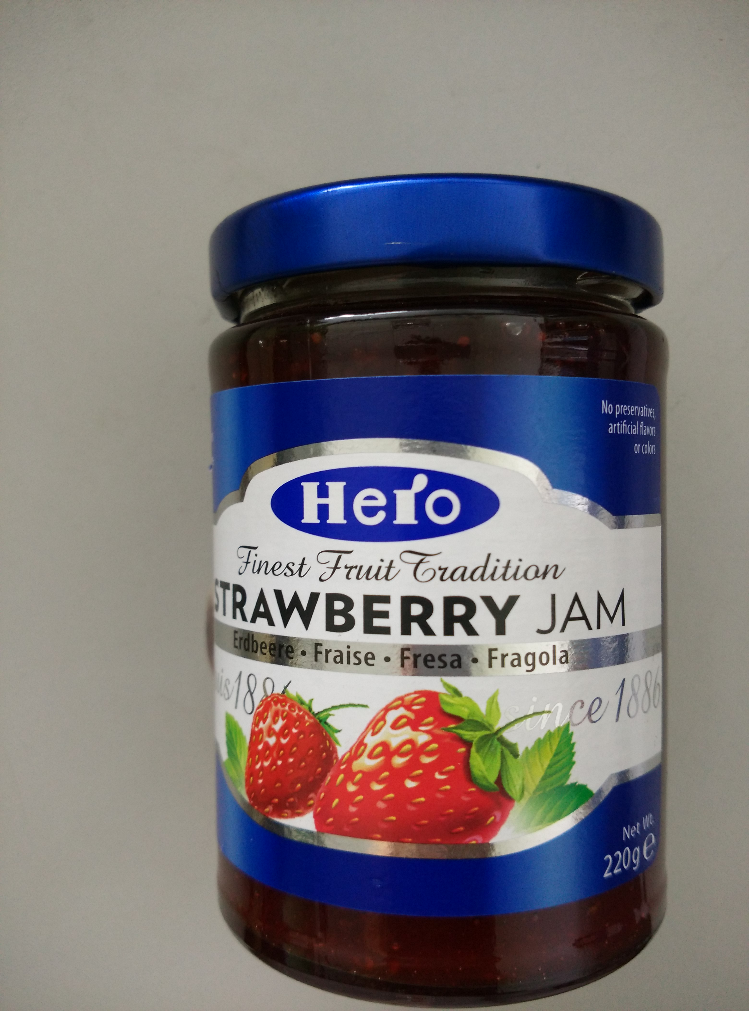 英雄草莓果酱220g